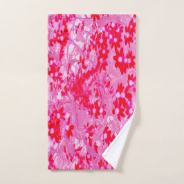 Hübsche Rote Blume Badhandtuch Set
