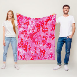 Hübsche Rote Blume Fleecedecke