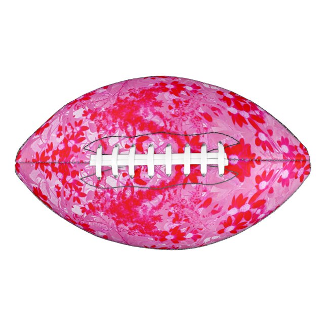 Hübsche Rote Blume Football (Vorderseite)