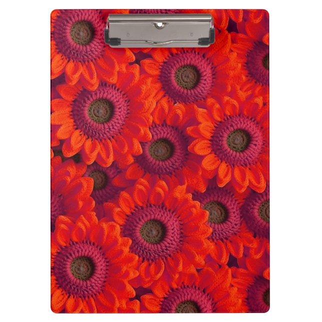 Hübsche rote Blume Klemmbrett (Vorderseite)