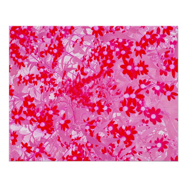 Hübsche Rote Blume Poster (Vorderseite)