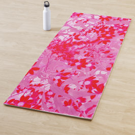 Hübsche Rote Blume Yogamatte