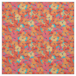 Hübsche rote Feldeblöcke auf Sky Blue Fabric Stoff
