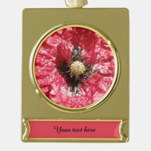Hübsche Rote Mohnblume Blume Makro Custom Ornament