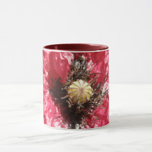 Hübsche Rote Mohnblume Blume Makro Kaffeemaschine Tasse