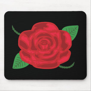 Hübsche Rote Rose Mousepad