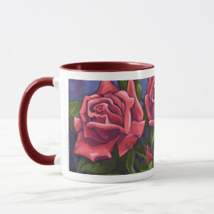Hübsche Rote Rosen Art Tasse