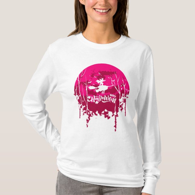 Hübsche Rotzunge gegen Vollmond T-Shirt (Vorderseite)