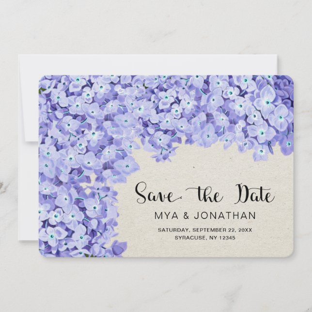 Hübsche Rustikale Blumenhochzeit retten das Datum Save The Date (Vorderseite)
