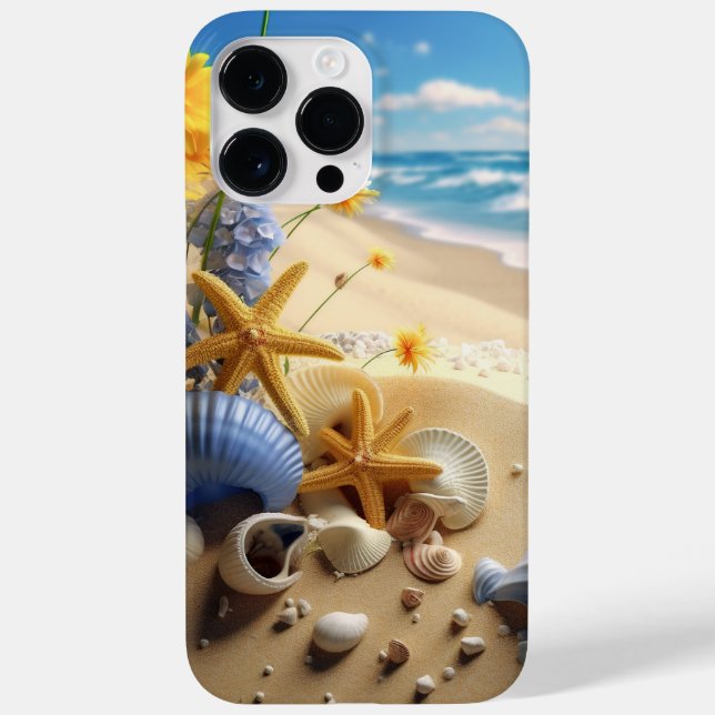 HÜBSCHE SAISHELLE AM SANDSTRAND AM OZEAN Case-Mate iPhone 14 PRO MAX HÜLLE (Rückseite)