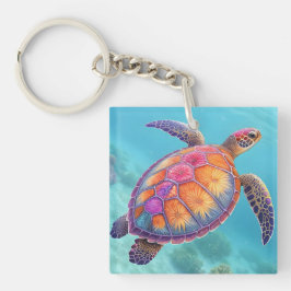 Hübsche Schildkröte Schlüsselanhänger