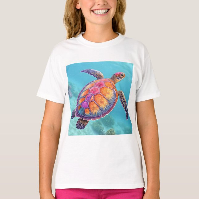 Hübsche Schildkröte T-Shirt (Vorderseite)