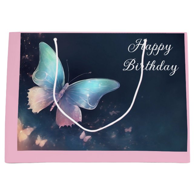 Hübsche Schimmertasche Große Geschenktüte (Vorderseite)