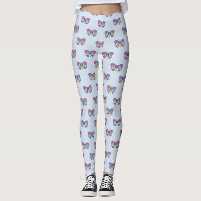 Hübsche Schmetterlinge Leggings (Vorderseite)