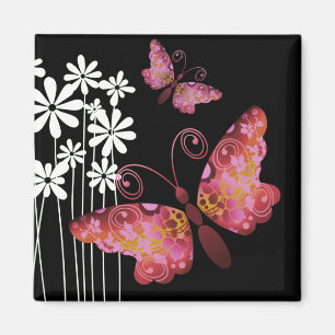 "Hübsche Schmetterlinge" (mauve) von Cheryl Daniel Magnet