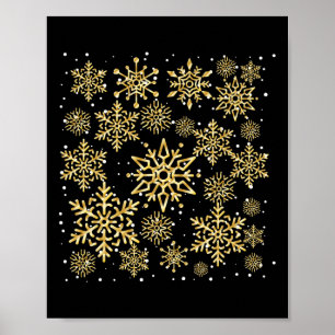 Hübsche Schneeflocken T-Shirt Winter Skifahren Url Poster