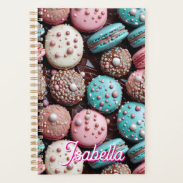 Hübsche Schokolade, Blau und Rosa Macaron Planer