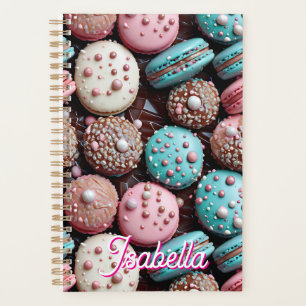Hübsche Schokolade, Blau und Rosa Macaron Planer