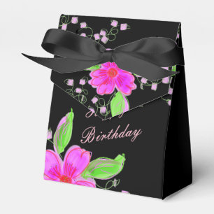 Hübsche Schokolade mit rosa Schokolade in Schwarz Geschenkschachtel