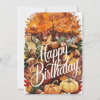 Hübsche schöne Jahreszeit Herbst Herbst glücklich  Karte