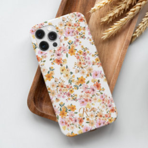 Hübsche Schönheit Gelb Orange Ditsy Blumenmuster iPhone 16 Pro Hülle