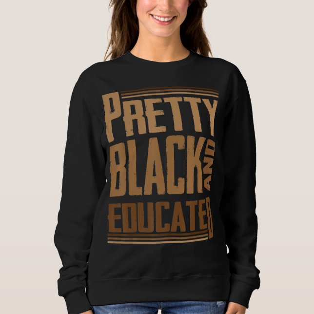 Hübsche Schwarz-Geschichte-Monat-App Sweatshirt (Vorderseite)