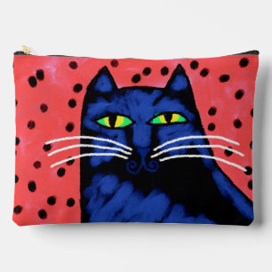 Hübsche schwarze Katze Abstrakte Kunst Zubehörtasche