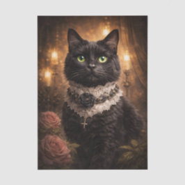 Hübsche schwarze Katze  Seidenpapier