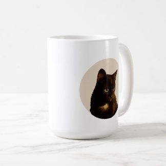 Hübsche schwarze Katzen-Pet, Boho-Stil Zweifarbig Kaffeetasse