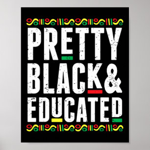 Hübsche Schwarze und gebildete schwarze Afroamerik Poster