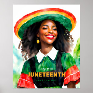 Hübsche Schwarzfrau Poster