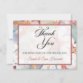 Hübsche Seashell Flat Dankeschön Karte