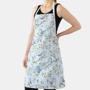 Hübsche Singvögel und Blumen Schürze