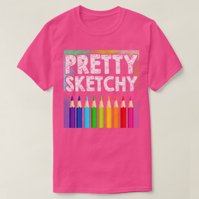 Hübsche Sketchy Künstlerstifte Pinakothek Züst T-Shirt (Design vorne)