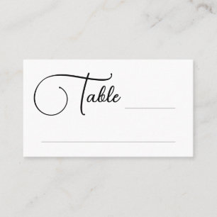 Hübsche Skripttisch-Hochzeitkarte Platzkarte