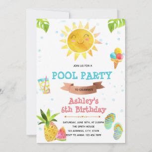 Hübsche Sommerparty-Einladung Einladung