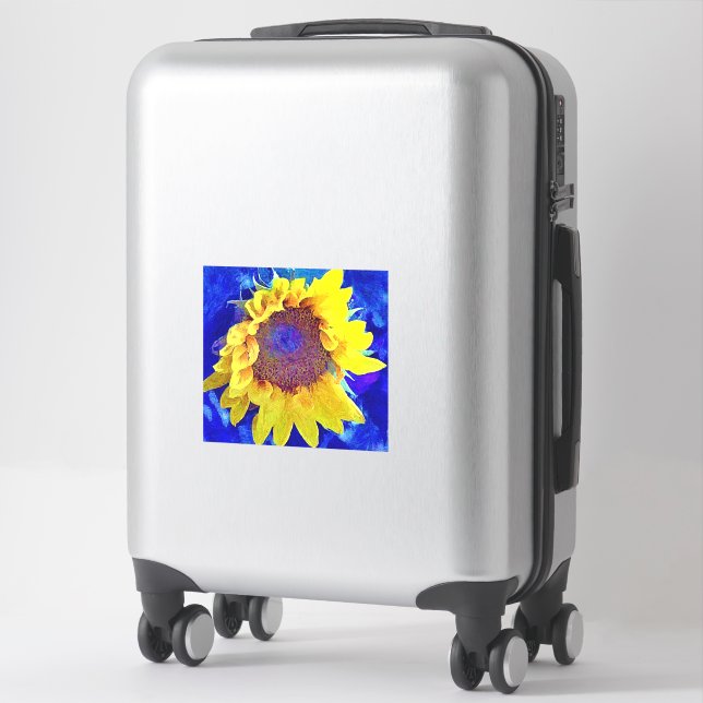 Hübsche Sonnenblume Art Großaufkleber Aufkleber (Koffer)