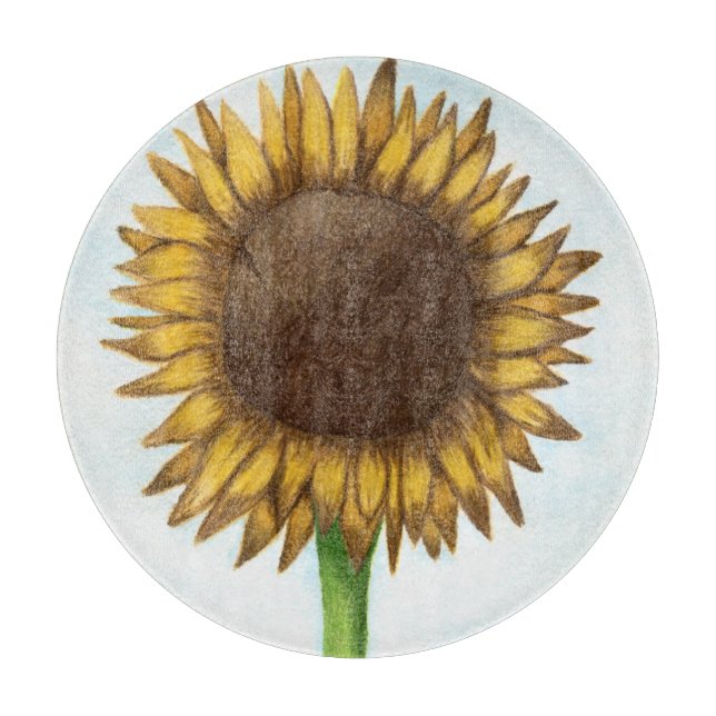 Hübsche Sonnenblume Schneidebrett (Vorderseite)