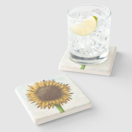 Hübsche Sonnenblume Steinuntersetzer