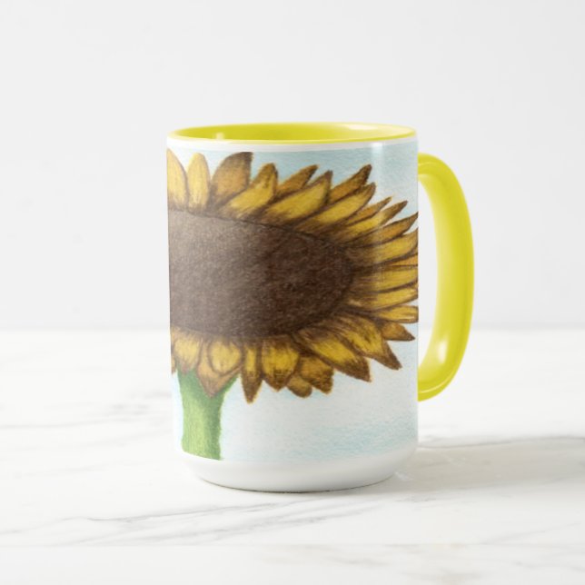 Hübsche Sonnenblume Tasse (VorderseiteRechts)