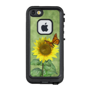 Hübsche Sonnenblume und Schmetterling LifeProof FRÄ’ iPhone SE/5/5s Hülle
