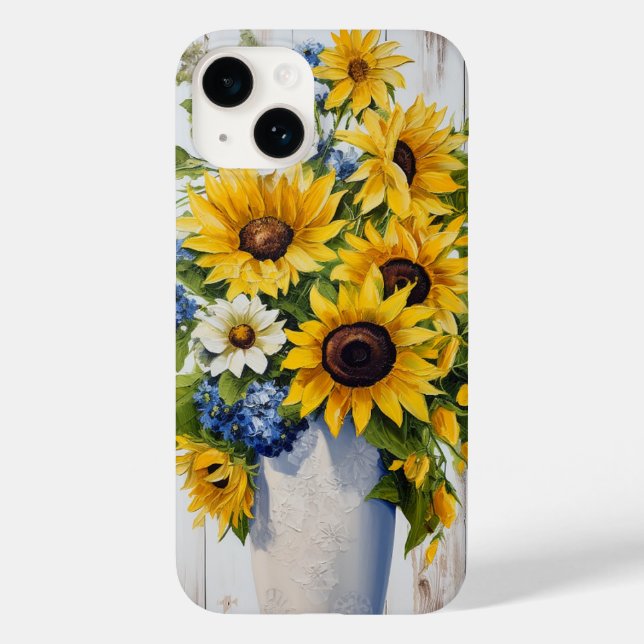 Hübsche Sonnenblumen-Blume Case-Mate iPhone 14 Hülle (Rückseite)