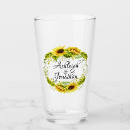 Hübsche Sonnenblumen Glas