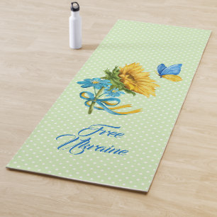 Hübsche Sonnenblumen und Butterfly Ukraine Unterst Yogamatte