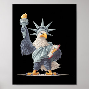 Hübsche Statuenkostüme für Patriotische Kleidung L Poster