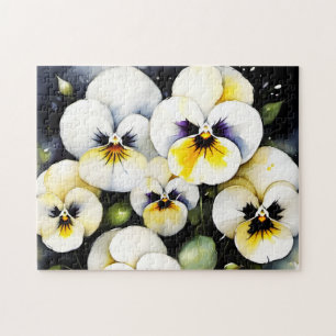 Hübsche Stiefmütterchen Aquarellmalerei
