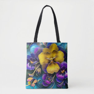 Hübsche Stiefmütterchen Tasche