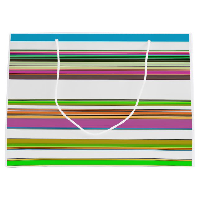 HÜBSCHE STREIFEN GROßE GESCHENKTÜTE (Vorderseite)