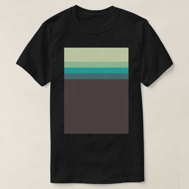 hübsche Streifen Hübsche Grüntöne T-Shirt (Design vorne)