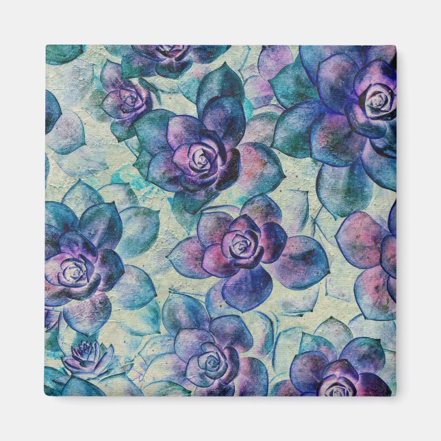 Hübsche #sukkulente Pflanze Magnet (Vorne)